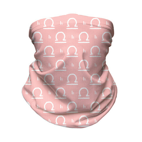 Libra Symbol Pattern Pink Neck Gaiter