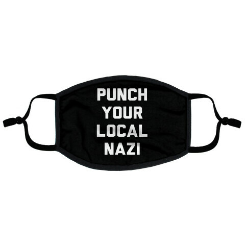 Punch Your Local Nazi Flat Face Mask