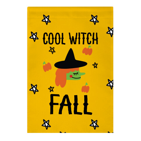 Cool Witch Fall Garden Flag