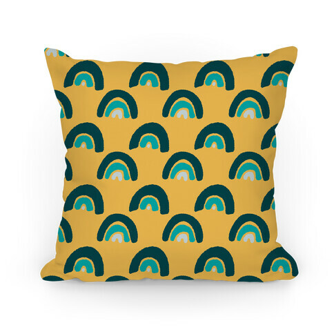 Rainbow Boho Pattern Jewel Tones Pillow