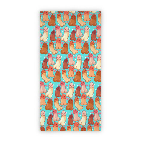 Kawaii Penises Pattern Beach Towel