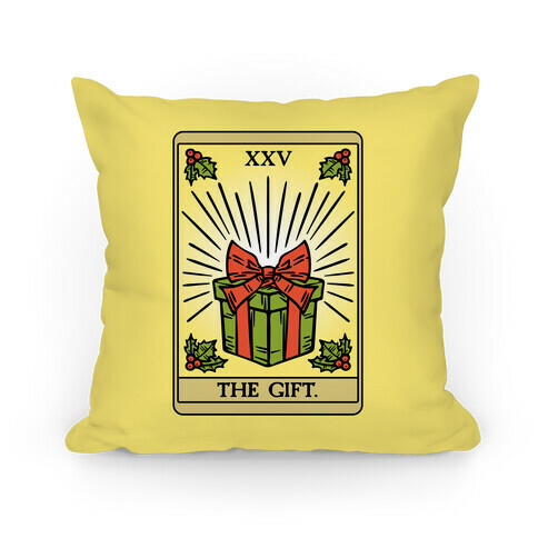 The Gift Tarot Card Holiday Gift Tags Pillow