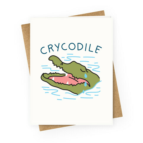 Crycodile Crocodile Greeting Card