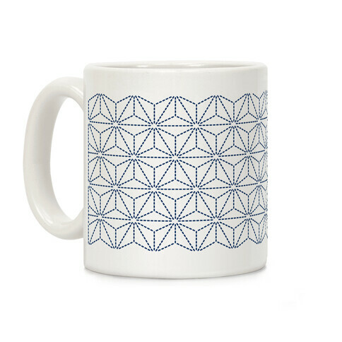 Sashiko Asanoha  Coffee Mug