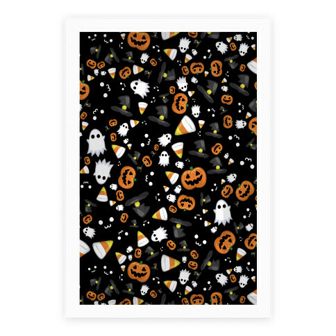 Spoopy Halloween Pattern Poster