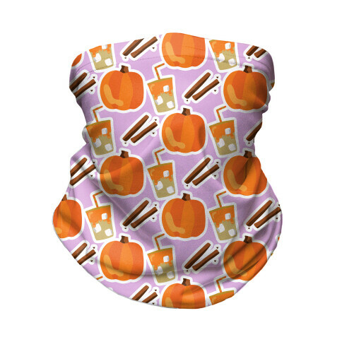 Pumpkin Spice Iced Coffee Pattern Neck Gaiter